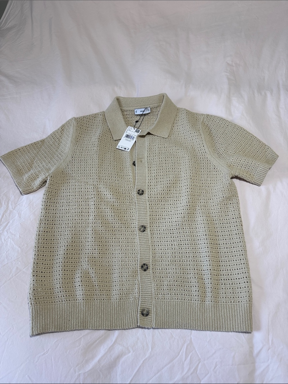 Mango Men’s Knit Short Sleeve Polo - Size L